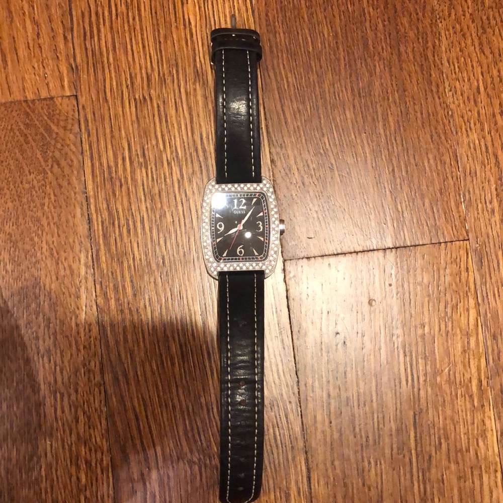 Guess Watch Black Leather band
